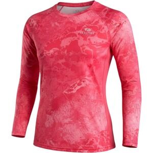 Realtree Gorpcore Barbie Fishing Outdoor Pink Camo Long Sleeve Performance Large